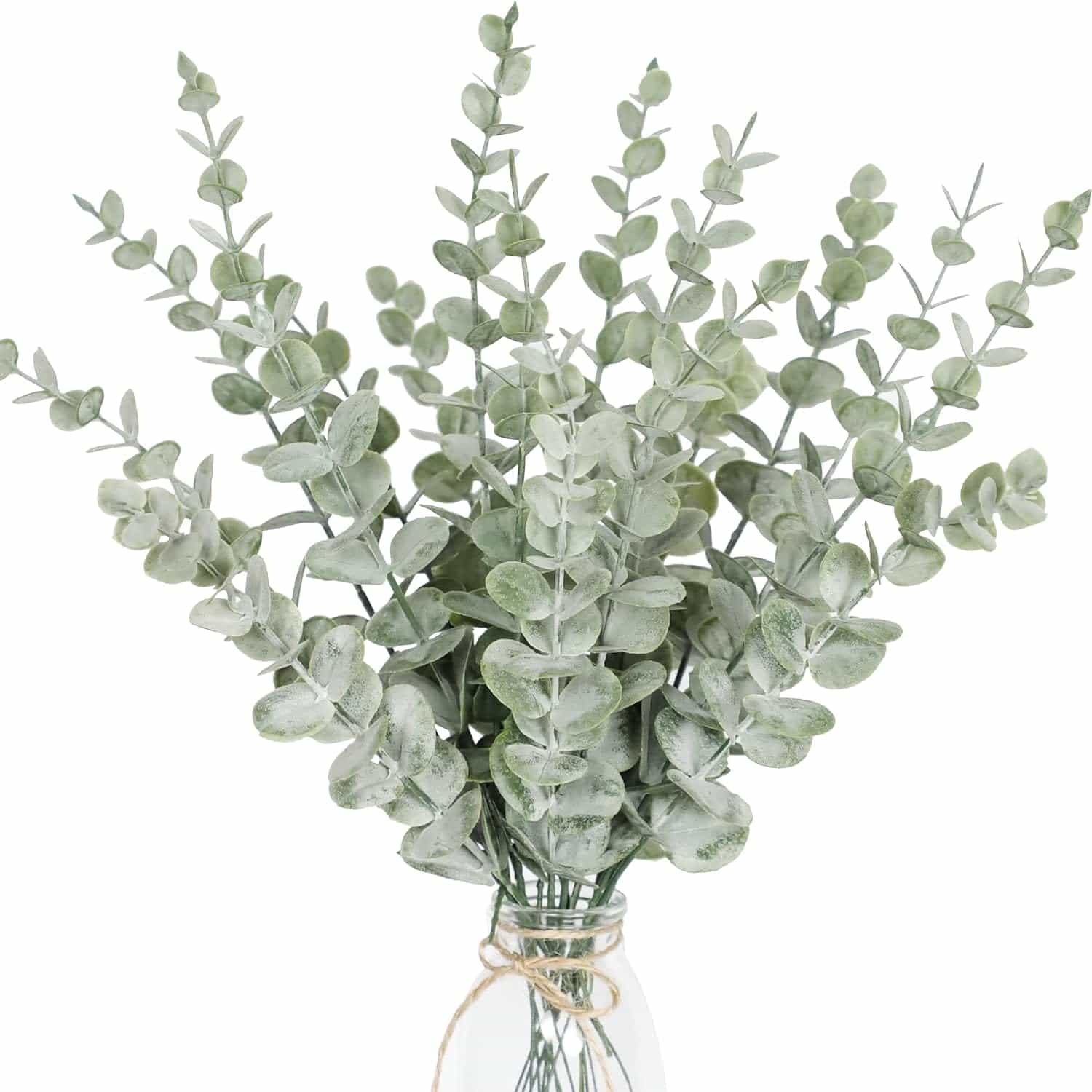18pcs Eucalyptus Stems Artificial Eucalyptus Leaves Stems Artificial Fake Flowers